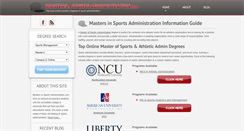 Desktop Screenshot of mastersinsportsadministration.com