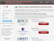 Tablet Screenshot of mastersinsportsadministration.com